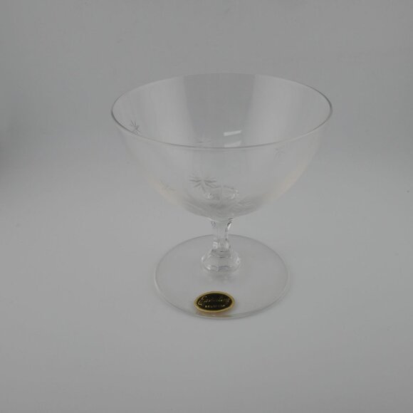 Cristal D'Arques Other - Vintage Crystal Sherbet Bowl With Etched Star Design "Easterling"